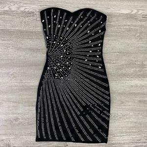 NWOT Eden Sky Black Crystalized Sweet Heart Dress